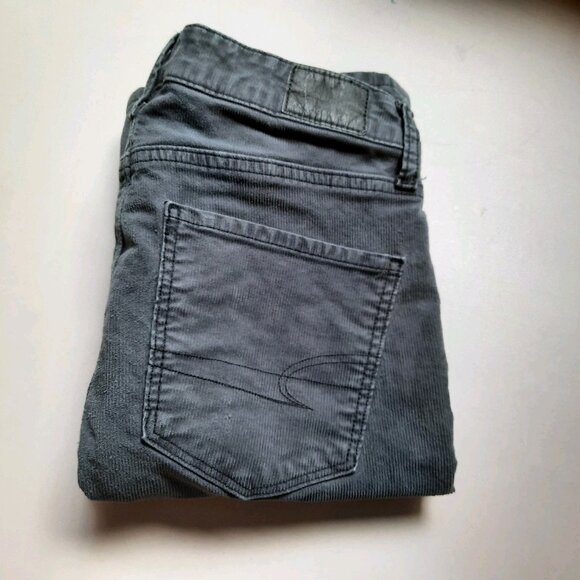 American Eagle Pants Womens 2 Gray Super Hi-Rise Flare Sailor Trouser Boho Cords - Picture 12 of 12